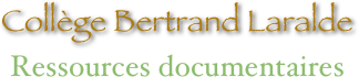 Collège Bertrand Laralde
Ressources documentaires 