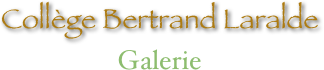 Collège Bertrand Laralde
Galerie 