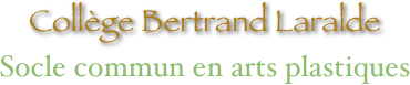 Collège Bertrand Laralde
Socle commun en arts plastiques